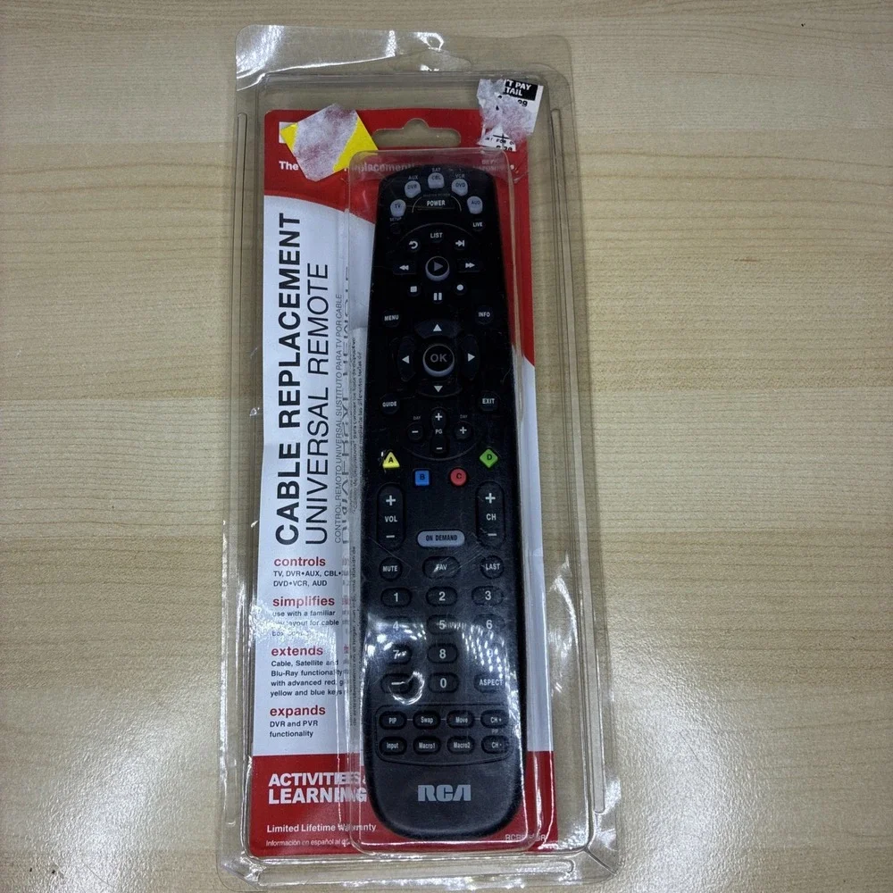 RCA RCRP05BR 5 Device Cable Replacement Universal Remote (Black) SEALED NEW!!